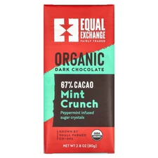 Organic Dark Chocolate, Mint Crunch, 67% Cacao, 2.8 oz (80 g)