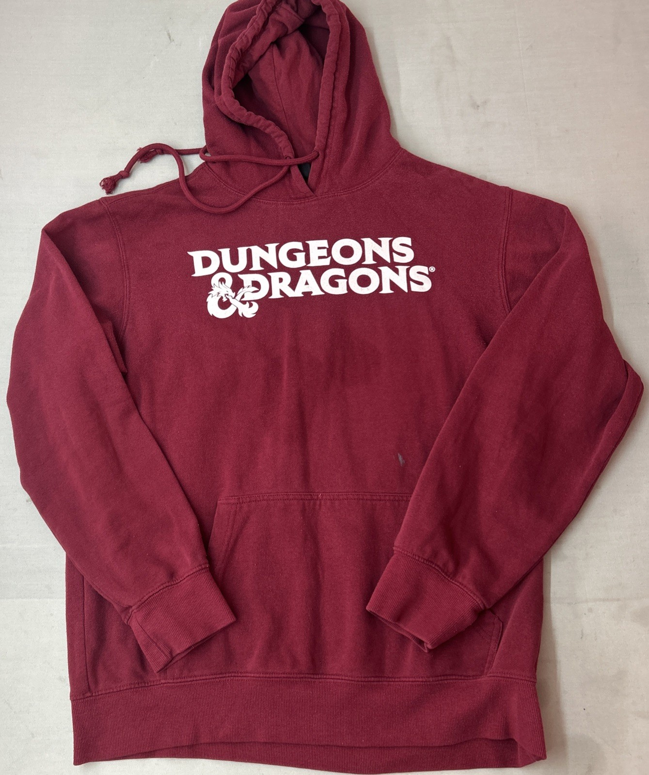 Dungeons And Dragons Hoodie 100 Cotton Size M Maroon Dragon Graphic Design