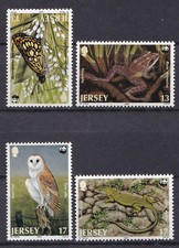 Jersey 1978 WWF Tirador de animales compl. Lote MNH