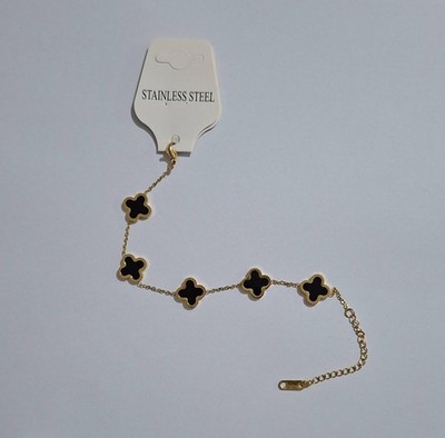 Cleef Armband 2024 für Mütter Frauen Edelstahl Kleeblatt junge Mädchen