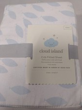 Cloud Island Crib Fitted Sheet green 100 cotton for Standard Crib Mattresses