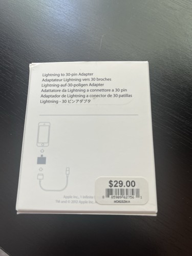 Apple OEM 8-pin Lightning to 30-pin Adapter, White - Picture 3 of 3