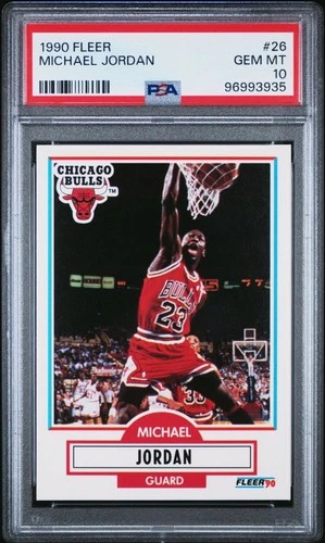 MICHAEL JORDAN 1990-91 FLEER #26. BEAUTIFUL CARD! PSA 10 GEM MINT