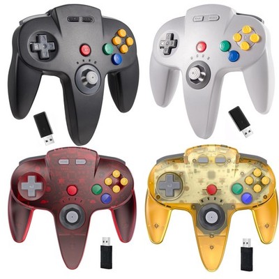 4 x N64 Wireless USB Controller for Switch, 2.4ghz Rechargeable MAC PC Windows