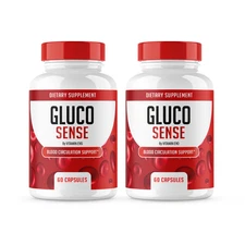 (2 Pack) Gluco Sense Blood Support Capsules, GlucoSense Glycogen (120 Capsules)