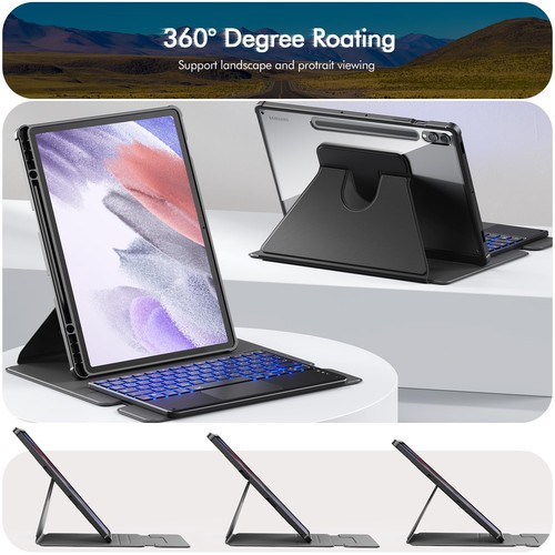 INFILAND Custodia per tastiera Samsung Galaxy Tab S9 FE /S9 Plus [touchpad ad - Zdjęcie 20 z 24