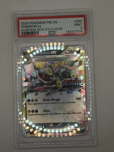 PSA 9 - 2025 Pokemon Prismatic Evolutions Suprsie Box UMBREON EX #060 (4231)