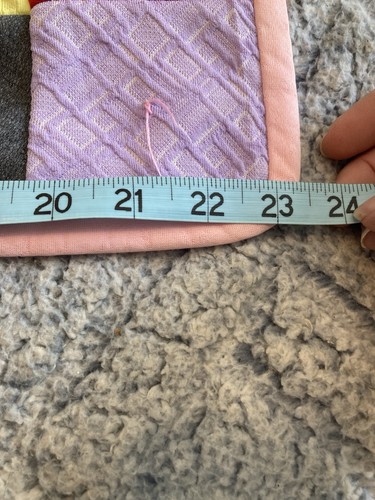 Trapunta bambino vintage fatta a mano patchwork quadrata colorata legata a mano colorblock - Foto 4 di 8