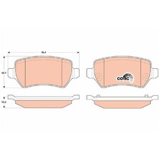 TRW Bremsbelagsatz Bremsklötze hinten 1605128 95507655 | 690146