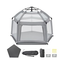 Portable Baby Playpen with Inflatable Mattress  Sunshade,Outdo... USA FAST SHIP