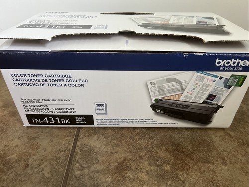 Brother TN-431 BK 3,000 Page-Yield Toner - Black - NEW ( Open Box ) - 第 1/2 張圖片