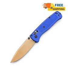 Benchmade-Bugout Folding Knife CPM-S30V Blade, Blue Grivory Handle 535FE-05