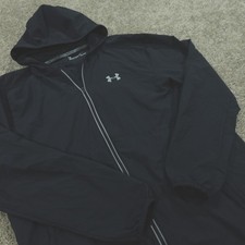 Under Armour Hoodie Mens Large Full Zip Light Weight Workout Gym UA