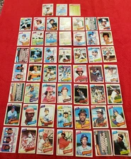 1980 Topps Baseball 50 Card Lot HOF, Simi STARS, Team CL, Simi RC, Common No DUP