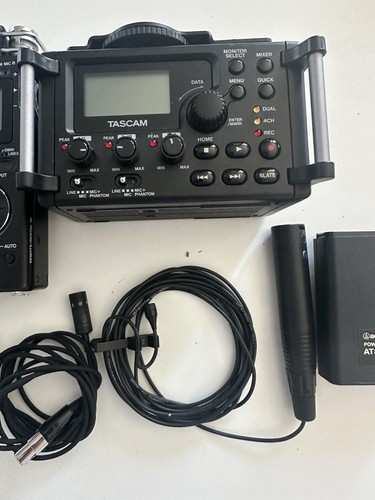 Lot Materiel Pro Tascam DR 100-MK II + De-60D + Micro Cravate Rare Parfait Etat - Afbeelding 6 van 14