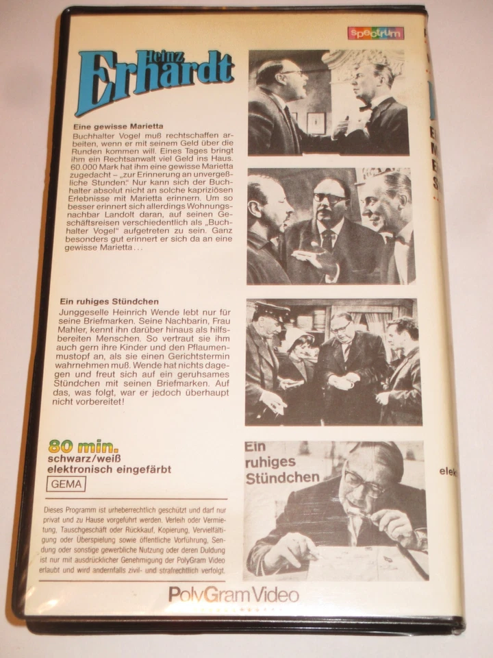 Spectrum - Polygram - Eine gewisse Marietta - VHS/Komödie/Heinz Erhardt - Bild 2 von 2