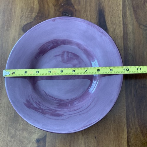 Pottery Barn Sausalito Plum 10" Set of 2 Purple Salad Plates Made in Mexico - Picture 12 of 13