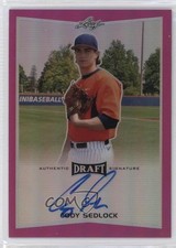2016 Leaf Metal Draft Pink Prismatic 14/15 Cody Sedlock #BA-CS1 Auto 2a9
