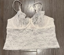 NWT Victoria Secret Lace Bustier Bra Large Sparkle