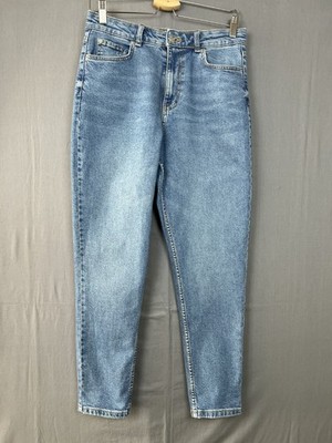 Denim Co Tapered Jeans Damen Größe 10 Blau High Rise Stretch Denim (0761)