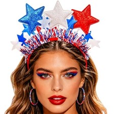 4th of July Headband Patriotic Star Headbands Independence Day Hair