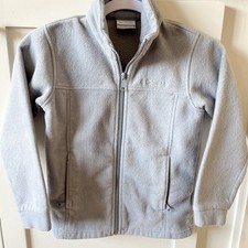 Columbia Boys M Gray Fleece Jacket Size Small 8 Fall Winter Spring Unisex