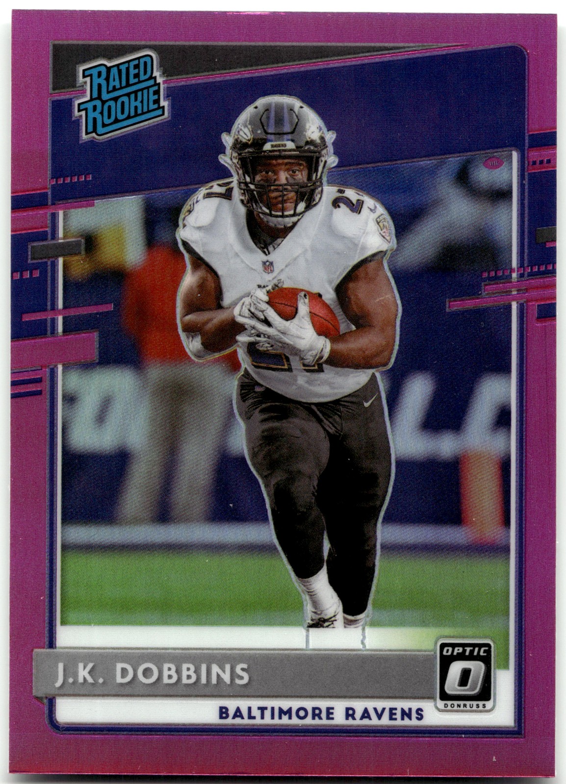2020 Donruss Optic #161 J.K. Dobbins Pink