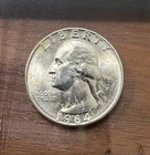 1964 Washington Quarter – 90% Silver – Uncirculated – U.S. Mint Lot Of 1 Coin