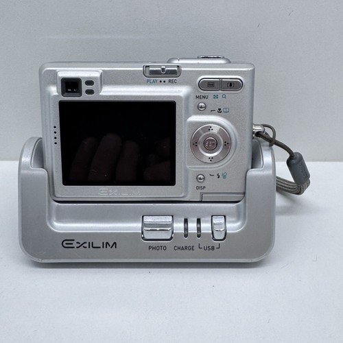 Casio Exilim EX-Z4 B 4.0MP Compact Digital Camera with Charging Dock Y2K