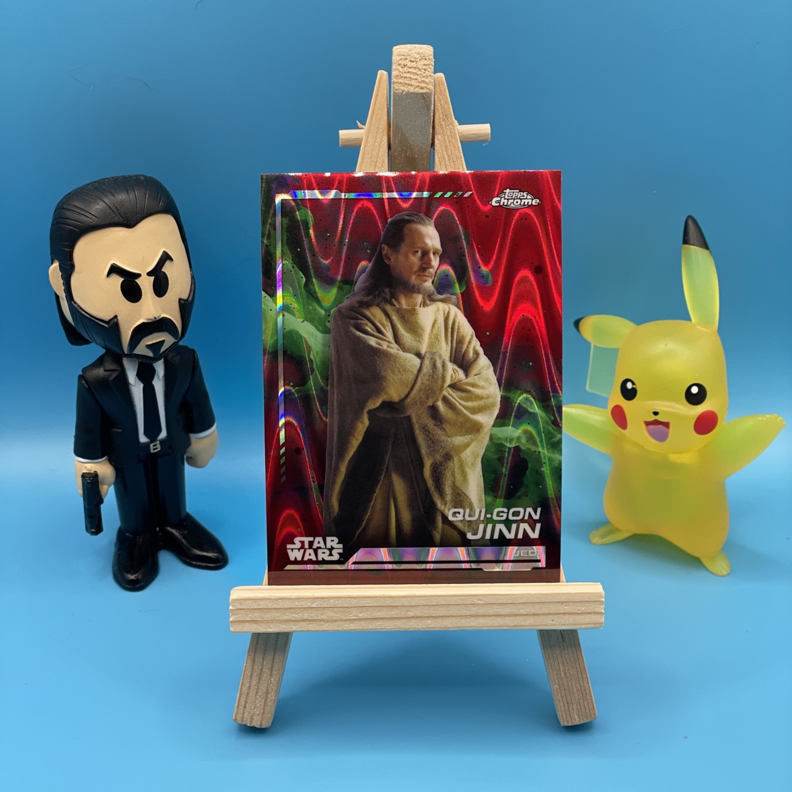 2024 Topps Chrome Star Wars QUI-GON JINN Red Blaster RayWave #128