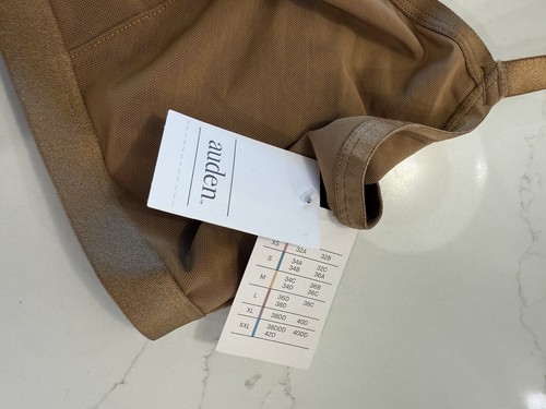 Bralette triángulo marrón íntimo de malla sin forro Auden para mujer talla XXL - Imagen 3 de 7