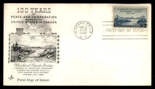 Mayfairstamps US FDC 1948 Peace Bridge US and Canada First Day Cover aax_25759