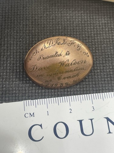 South Sydney Rugby league Coaches Badge 1938 - Rare One Off Historical Piece - Picture 5 of 7