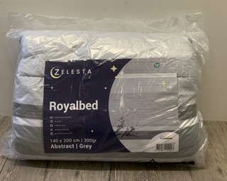 ZELESTA Royalbed Waschbare Bettdecke 140x200cm Abstract Grey 300gr.(KT 122)