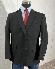 New 44S Stafford Black Wool Blend Travel Seperste Suit Jacket Sport Coat Blazer