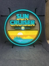 NEW IN BOX SUN CRUISER ICE TEA VODKA LIGHT UP LED SIGN 19” X 19”