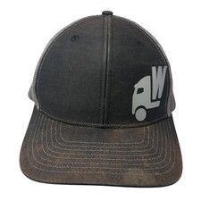 Richardson Snapback Trucker Hat Black One Size Adjustable Mesh Back 6 Panel
