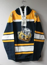 New NCAA Michigan Wolverines old time jersey mid weight cotton hoodie men's L