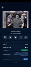 Javier Sanoja Digital Bunt Topps Chrome Black & White Mini Auto  Legendary 