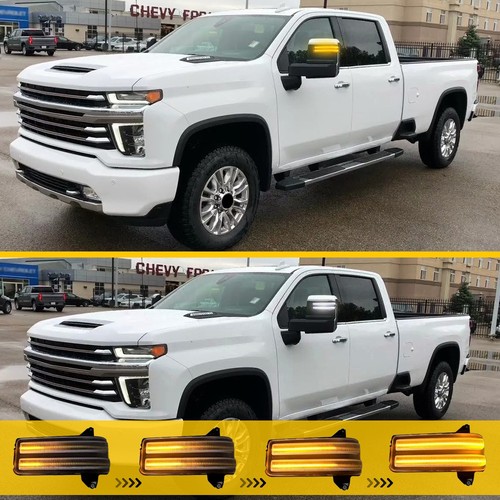 Sequential LED Side View Mirror Turn Signal Light For 20-24 Silverado Sierra 2x - Picture 2 of 11