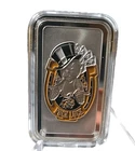 Rare! FU Luck Its All Hustle Monopoly Man 1oz .999 Ag Art Bar