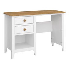 Escritorio de casa de campo Heston pino blanco madera mesa de trabajo ordenador oficina mesa