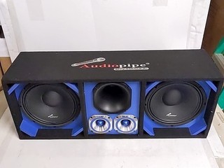 Audiopipe AP CHU 1028BLU 1000W Max Blue Face 10 Churro Style Enclosure System