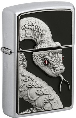 Zippo Feuerzeug 2008204 Snake red eyes Emblem Zippo Box