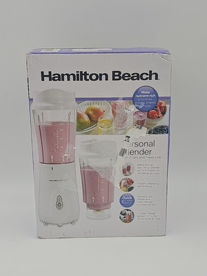 Hamilton Beach Portable Blender for Shakes Blender, 2 Jars - White 
