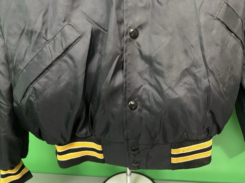 UAW Sterling Stamping Local 1264 Satin Bomber Jacket XL Black Chrysler Dodge Vtg - Picture 4 of 16