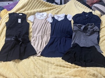 Girls $100 LOT BUNDLE School Uniform Lot bundle Dress Skort Polo NEW Size 10/12
