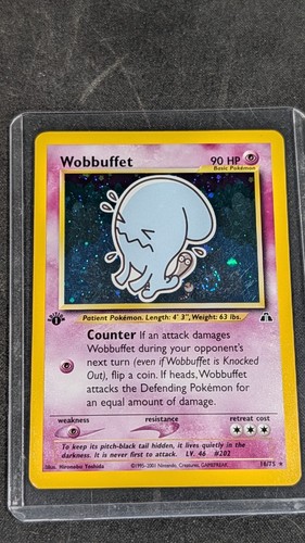 Pokémon Card Wobuffet 16/75 Neo Discovery Holo Rare 1st Edition TCG WOTC LP