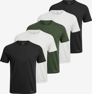 5er Pack SCOTCH & SODA Hochwertiges Basic T-Shirt Schwarz Weiß Grün Gr. M NEU