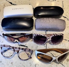 Lot of 4 Sunglasses and 4 Empty Eyeglass/Sunglass Cases.